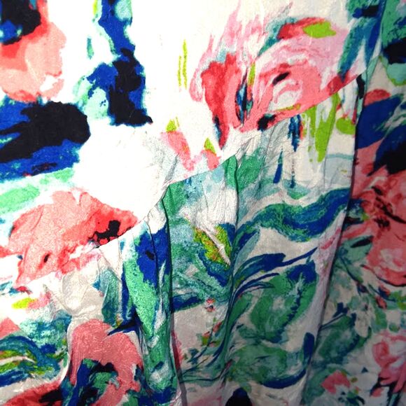 H&M Sundress Women L Summer Picnic Frill Flounce Ruffle Floral Flowy Maxi - Picture 5 of 7